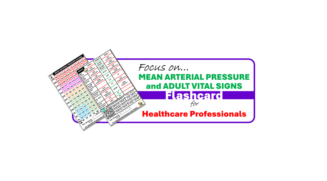 Focus On...MAP, Adult Normal Vital Signs & Paed MAP Ranges by Age ID Badge Card