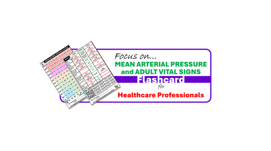 Focus On...MAP, Adult Normal Vital Signs & Paed MAP Ranges by Age ID Badge Card
