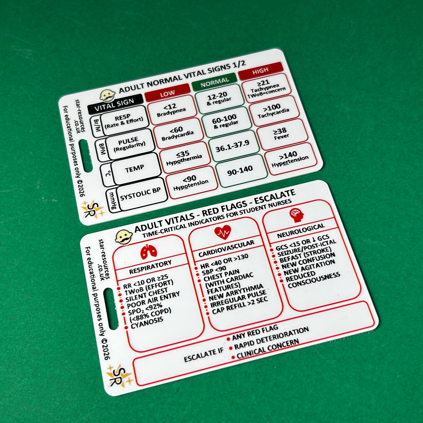 Student Nurse Red Flags Card ABCDE Deterioration SBAR Nursing ID Badge