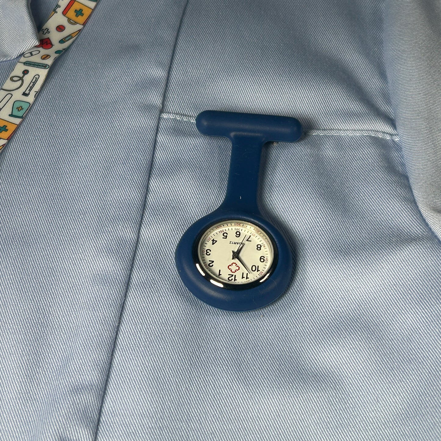 Dark Blue Silicone Gel Fob Watch | Nurse HCA Doctor Student