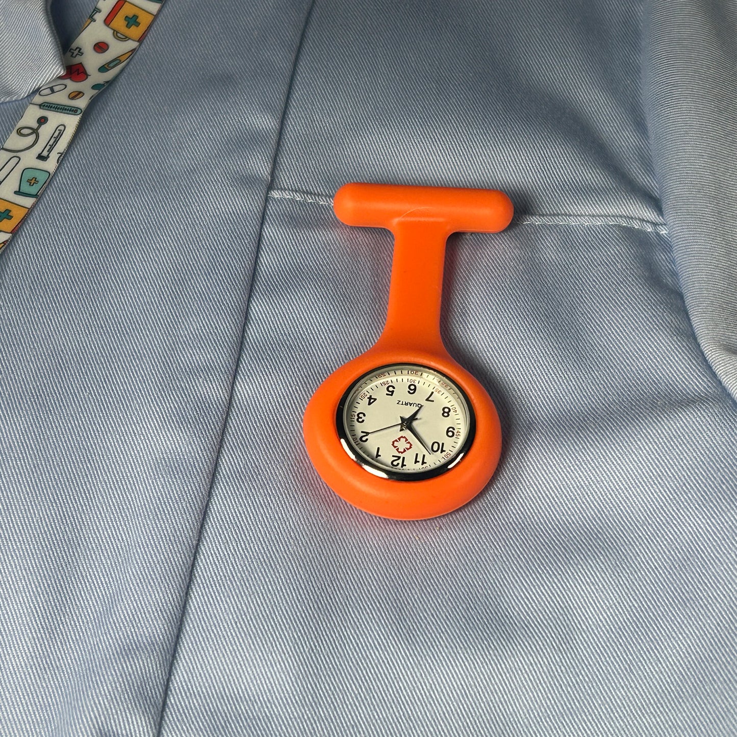 Orange Silicone Gel Fob Watch | Nurse HCA Doctor Student