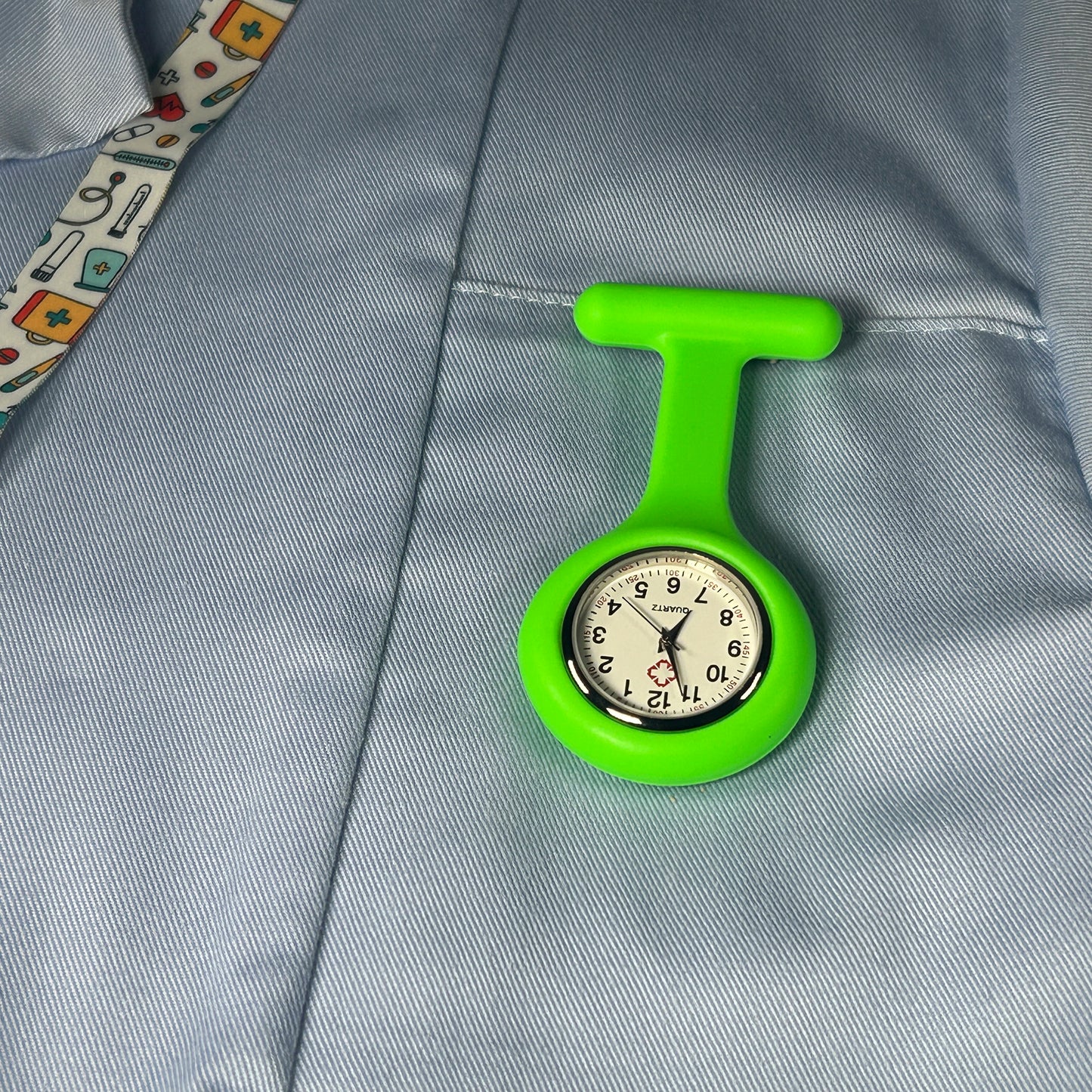 Green Silicone Gel Fob Watch | Nurse HCA Doctor Student
