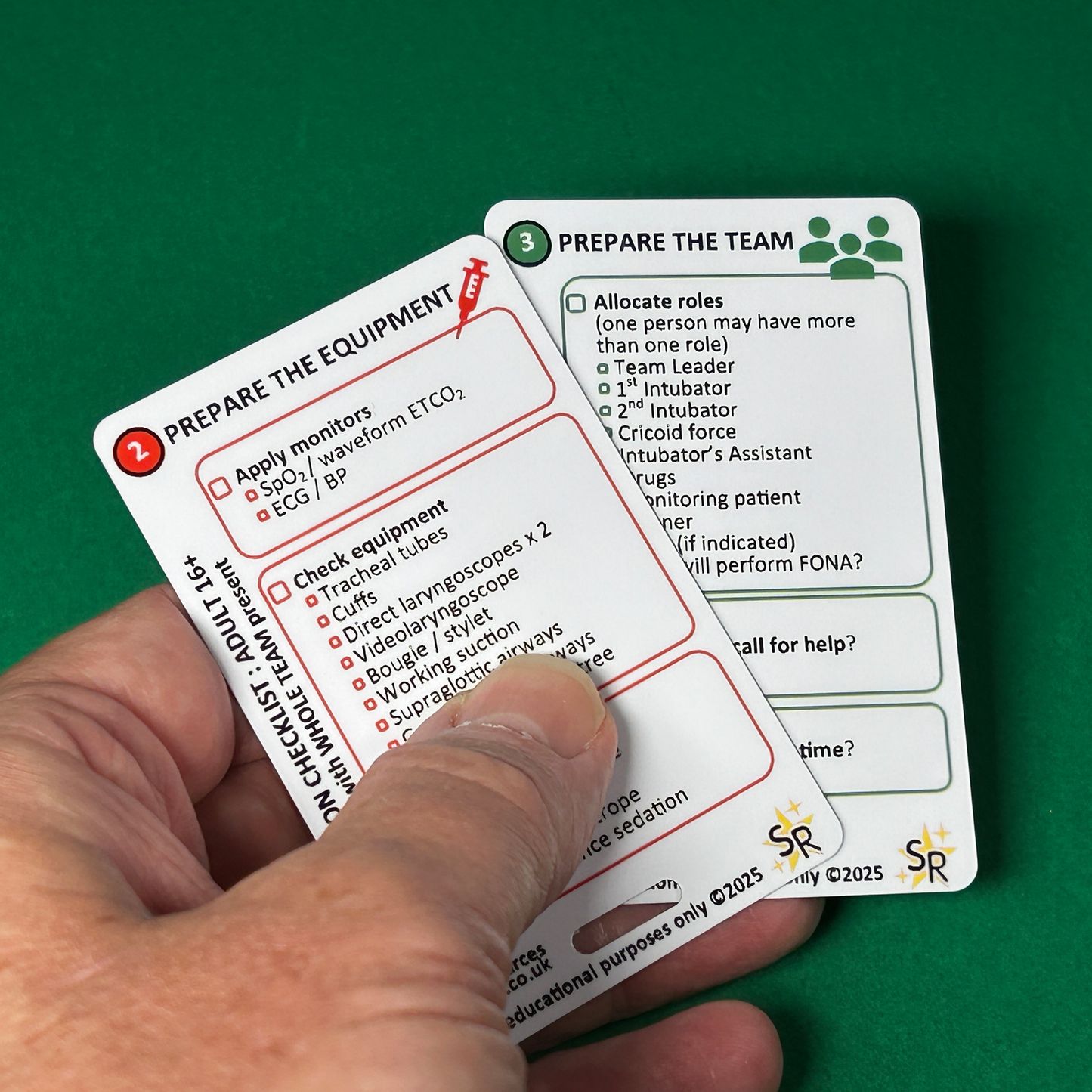 Tracheal Intubation Flashcard Set – for Paramedics, ICU, ED & Pre-Hospital Teams | Intubation Checklist + Tracheal Intubation Prompt