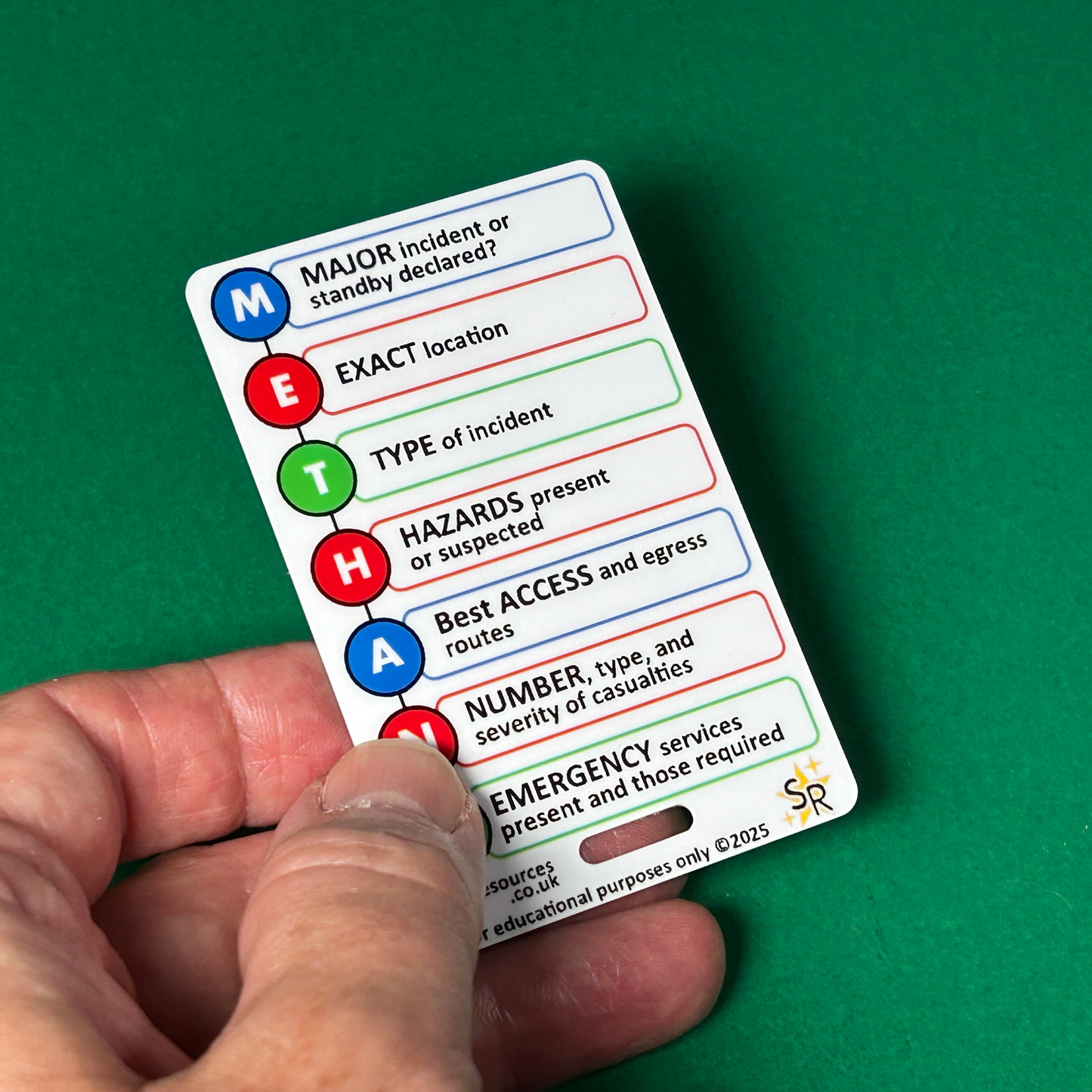 METHANE ATMIST AMPLE ID Badge Card | Paramedic Flashcard | Ambulance Medic Student First Response
