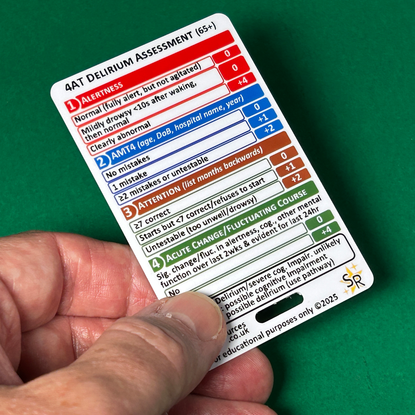 4AT Delirium ATMS ID Badge Card - Pocket Paramedic Flashcard | Pocket Assessment Guide