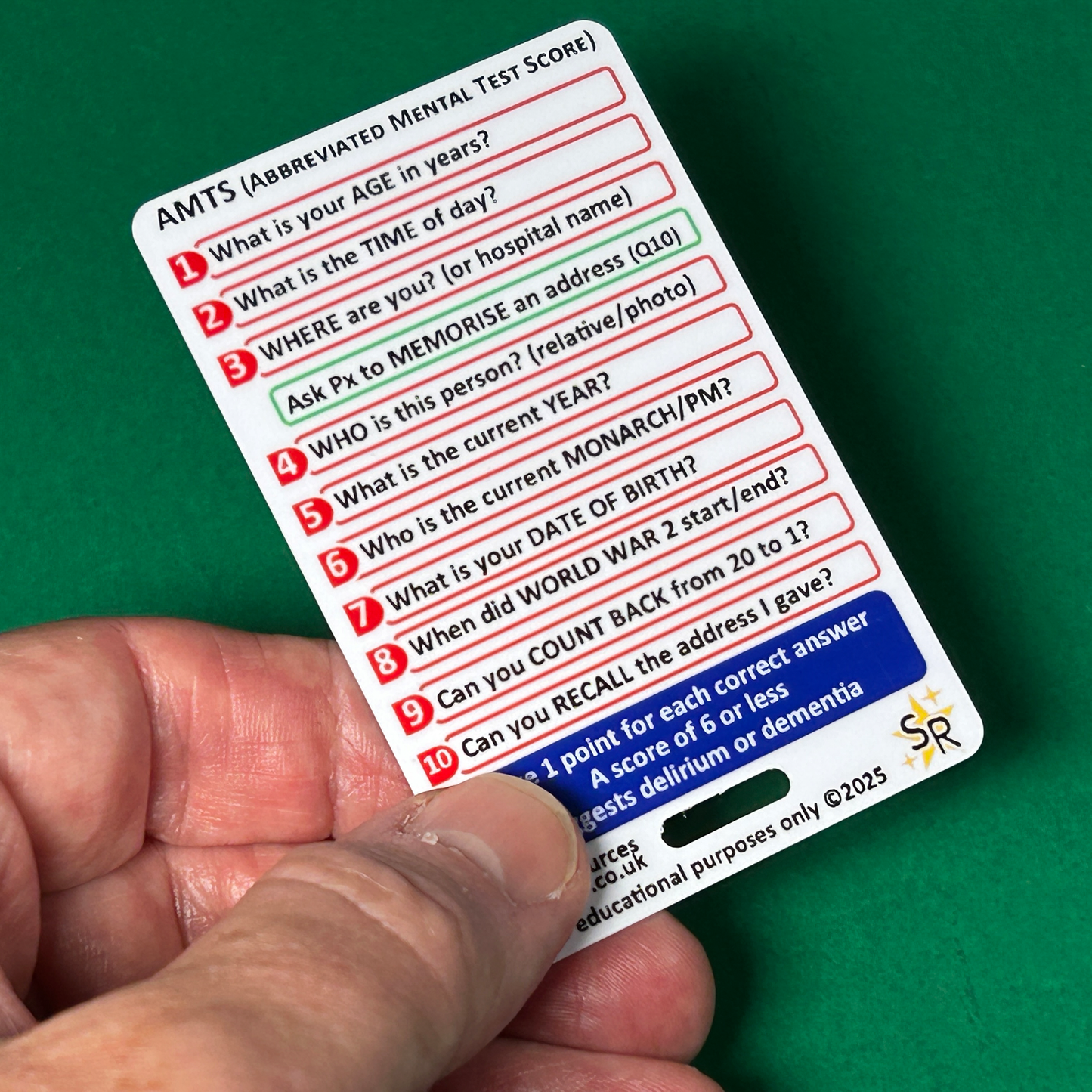 4AT Delirium ATMS ID Badge Card - Pocket Paramedic Flashcard | Pocket Assessment Guide