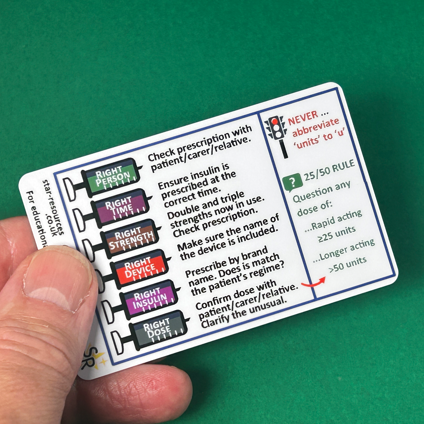 Diabetes Insulin ID Badge Cards