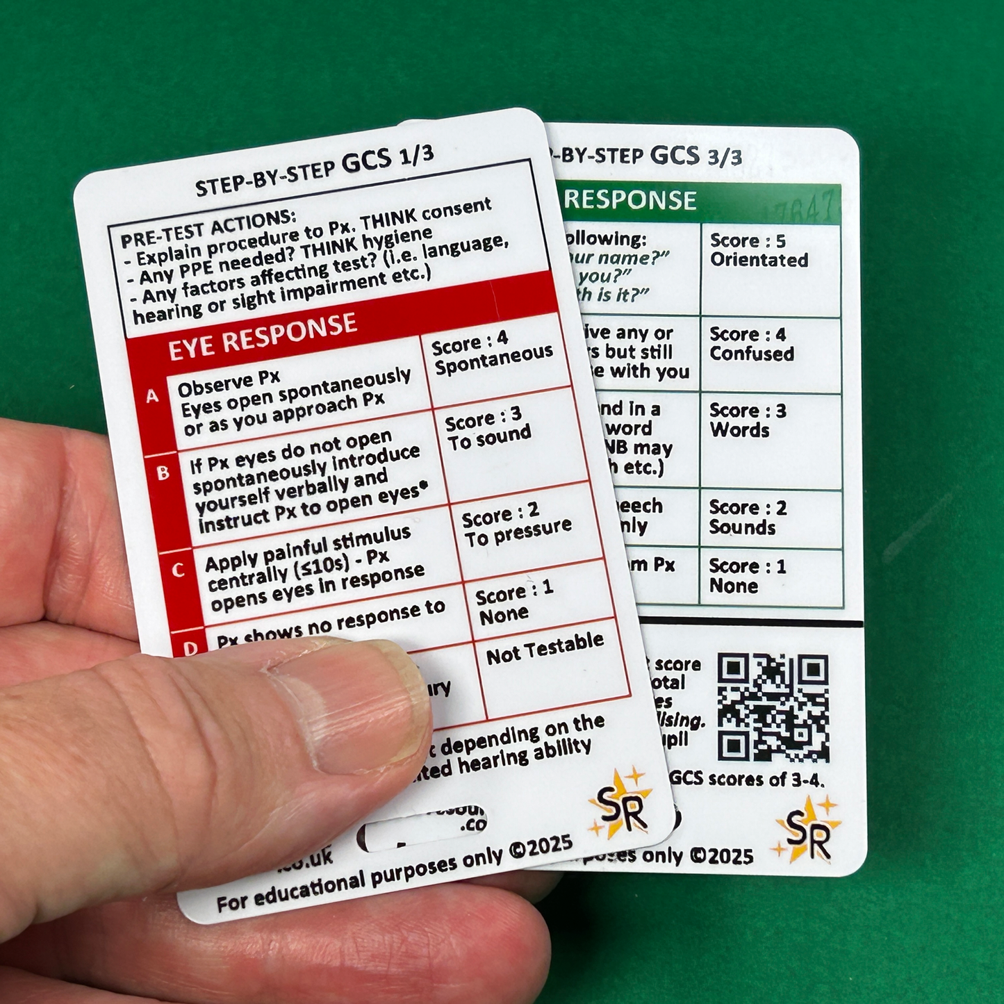 GCS LOC Assessment Step-By-Step ID Badge Card | Pocket Paramedic Flashcard | Assessment Aid for Paramedics and Students