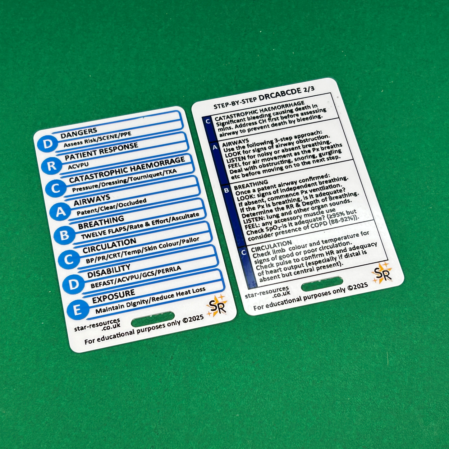 DRCABCDE Assessment Step-By-Step ID Badge Card | Pocket Paramedic Flashcard | Assessment Aid for Paramedics and Students