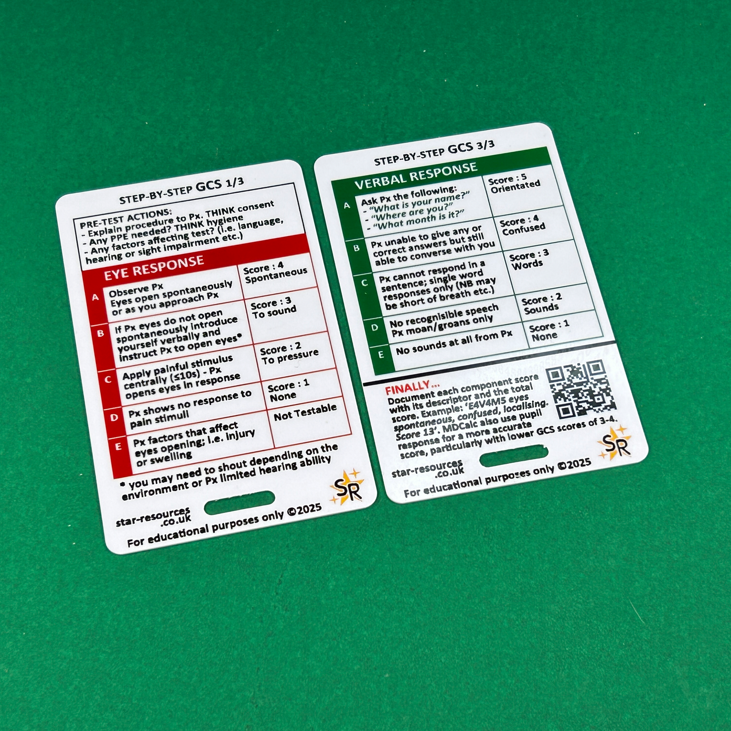 GCS LOC Assessment Step-By-Step ID Badge Card | Pocket Paramedic Flashcard | Assessment Aid for Paramedics and Students