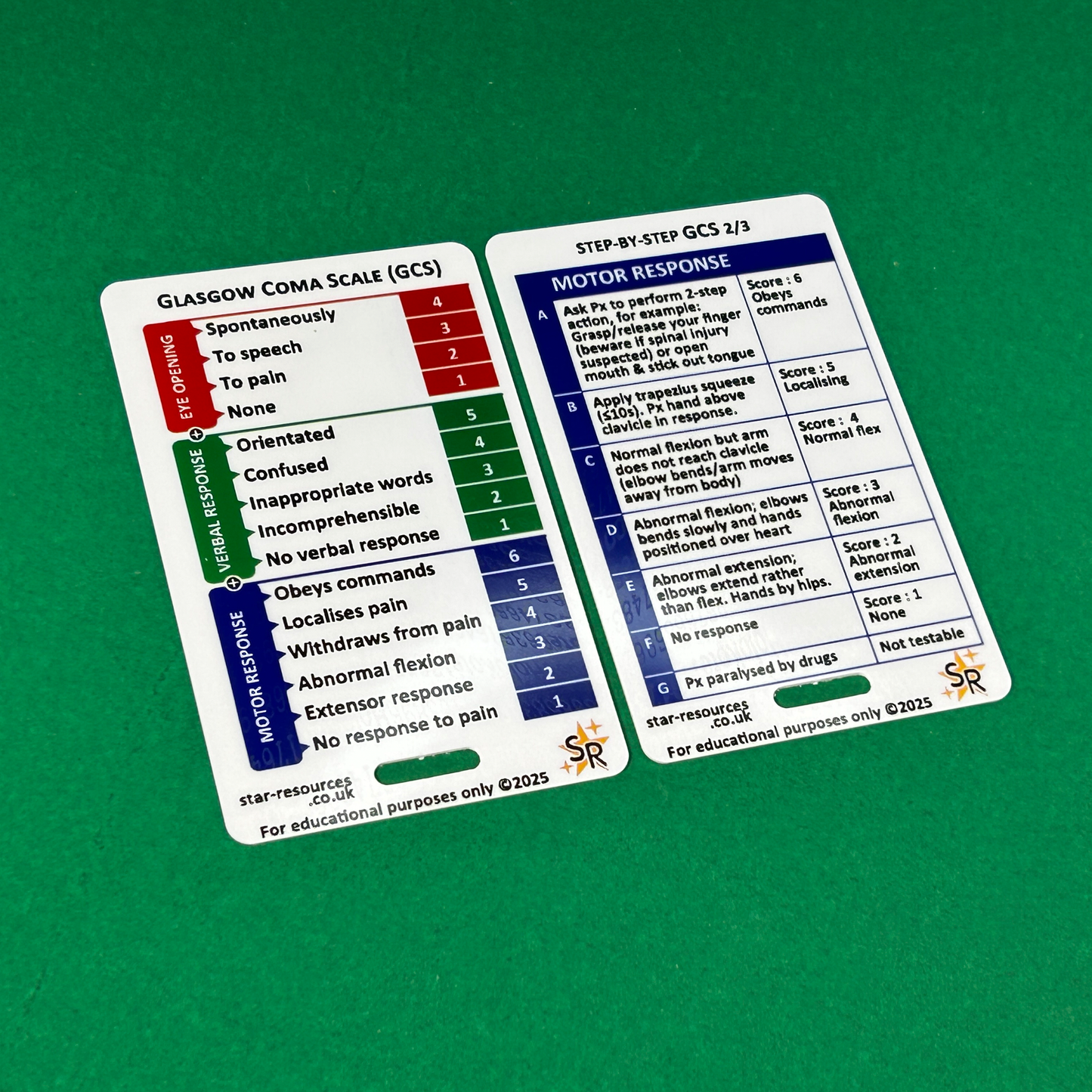 GCS LOC Assessment Step-By-Step ID Badge Card | Pocket Paramedic Flashcard | Assessment Aid for Paramedics and Students