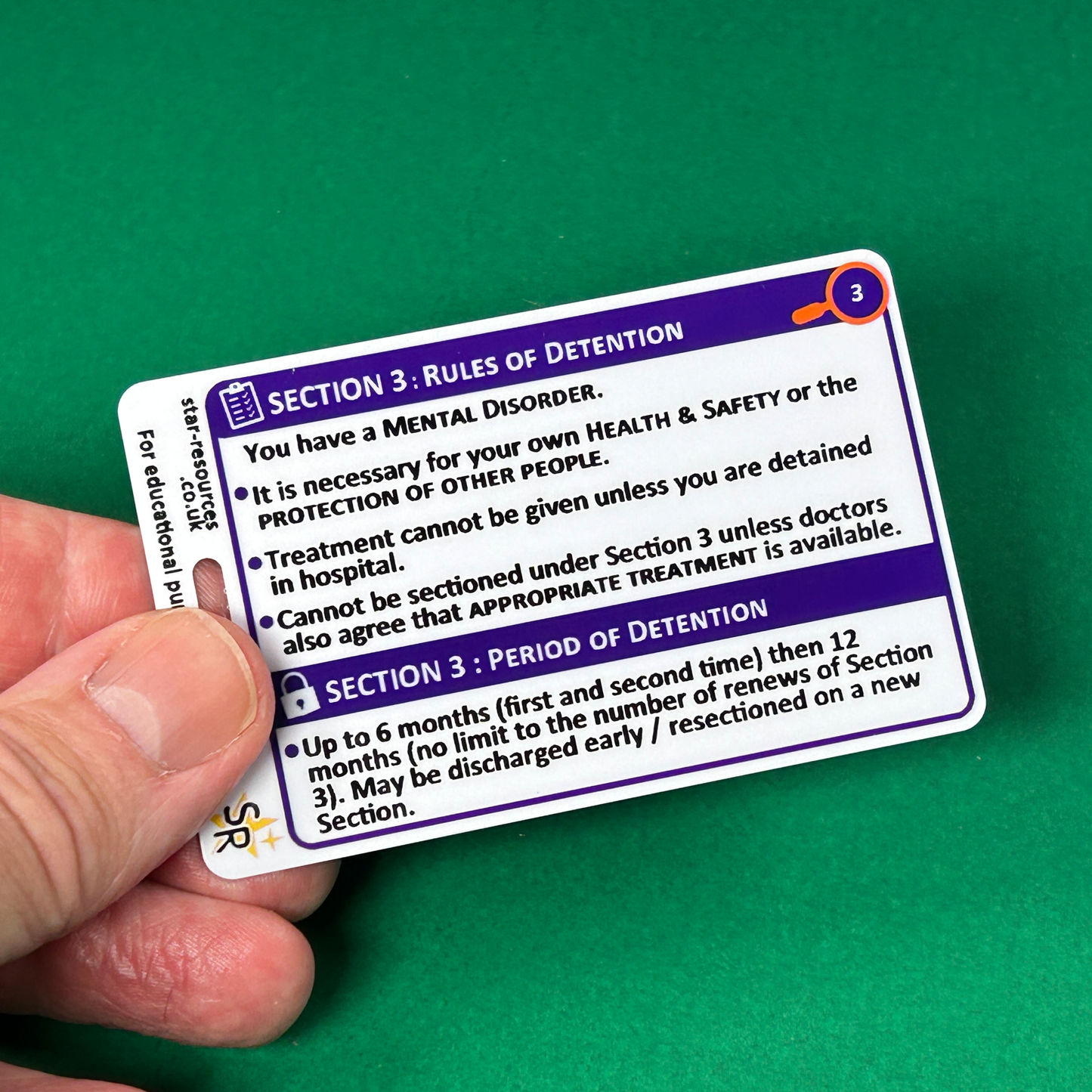 Sectioning under MHA 1983 Flash ID Badge Cards Nurse Student Mental Health