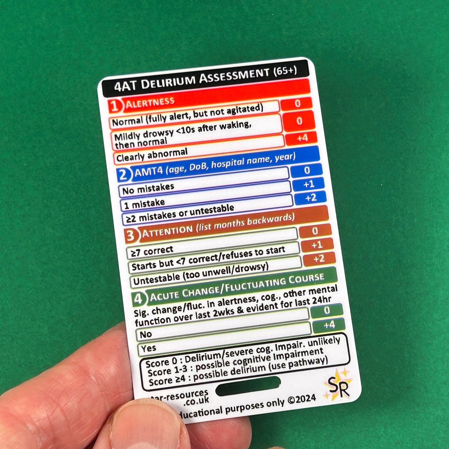 4AT Delirium ATMS ID Badge Card - Pocket Paramedic Flashcard | Pocket ...