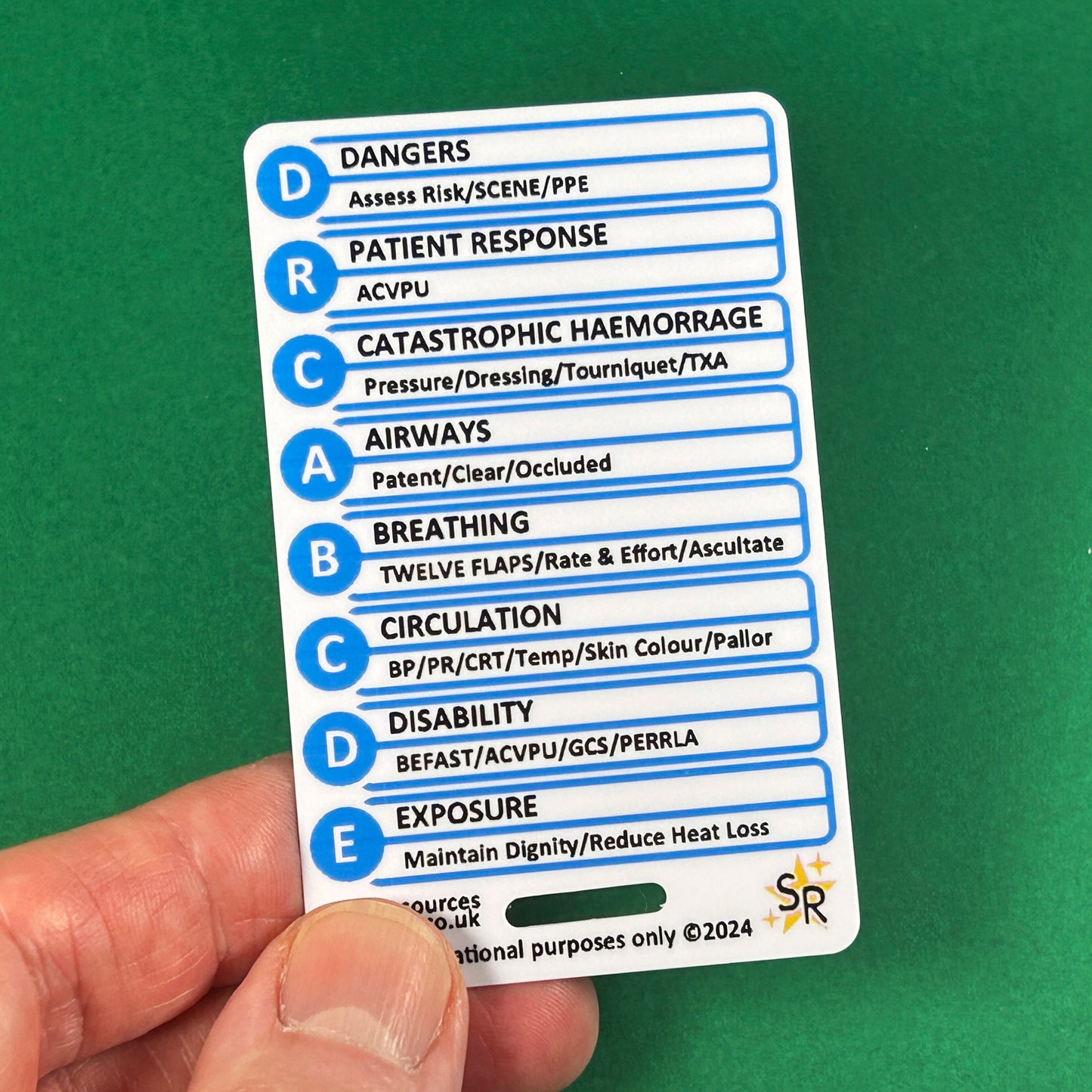 ASHICE and DRCABCDE ID Badge Card | Paramedic Flashcard | Student Ambulance