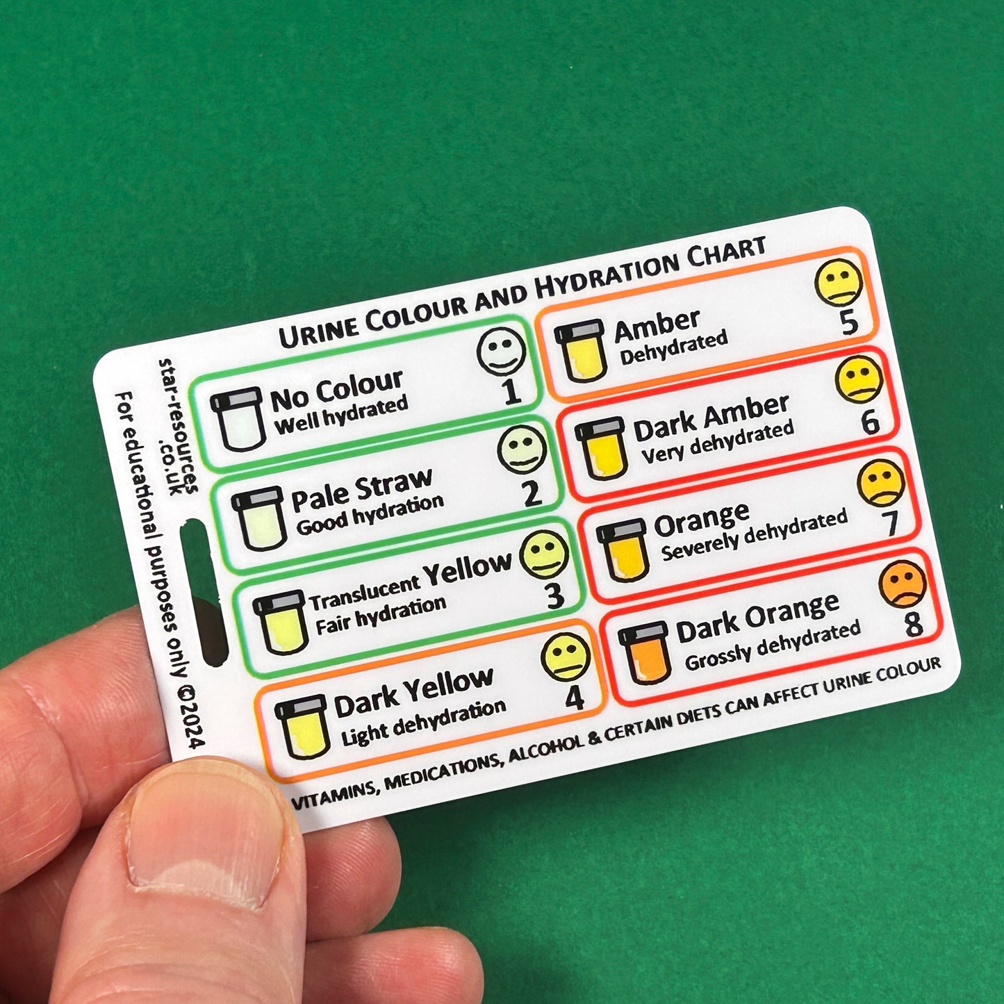 Bristol Stool and Urine Colour Charts ID Badge Card | Paramedic Flashcard | Nurse Student HCA