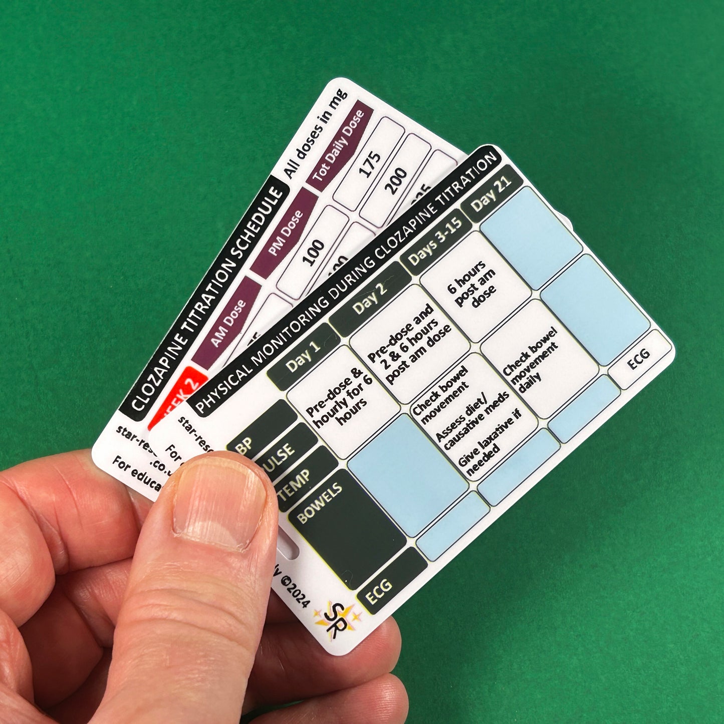 Clozapine Titration ID Badge Flash Cards