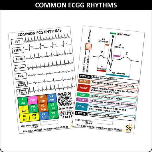 ECG Rhythms ID Badge Card