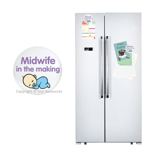 Student Midwife in the Making Blue Baby Fridge Magnet - NHS Gift