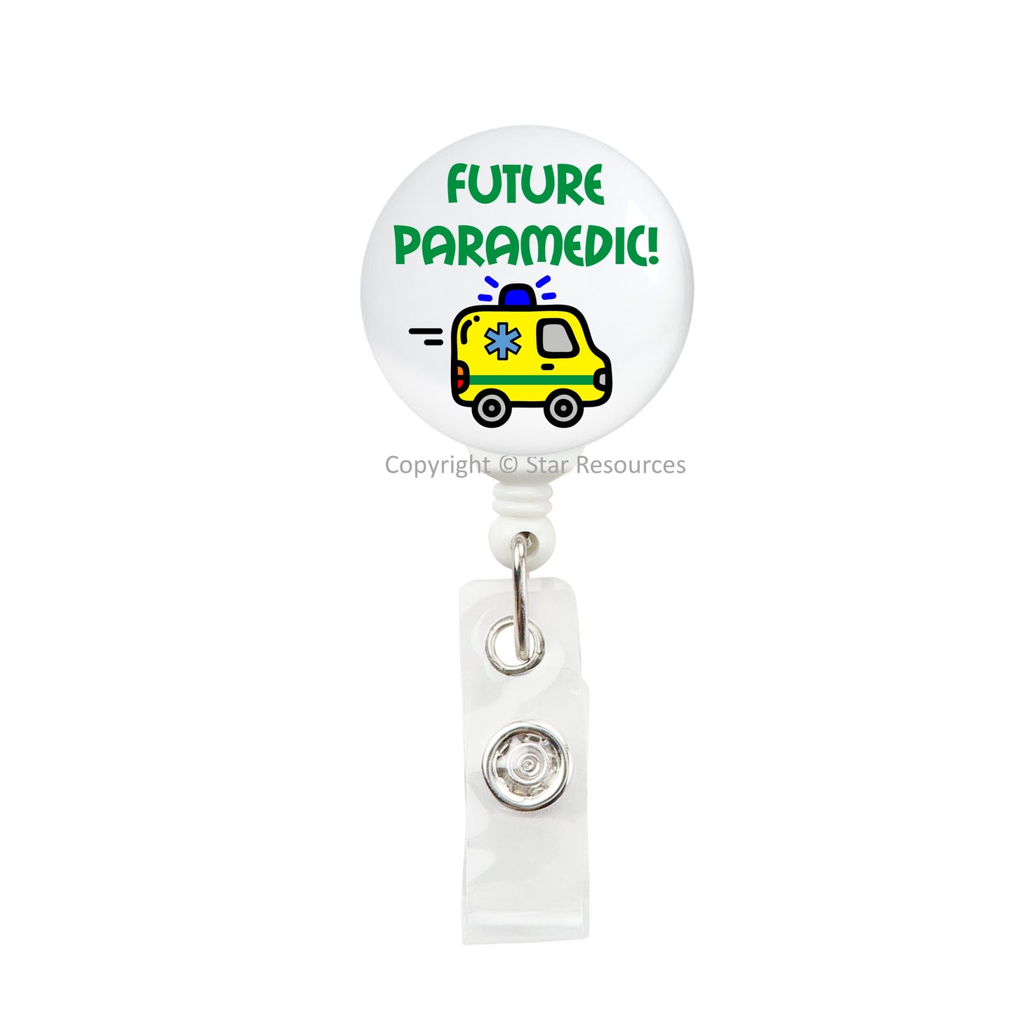 Student Paramedic Ambulance ID Badge Reel - Gift