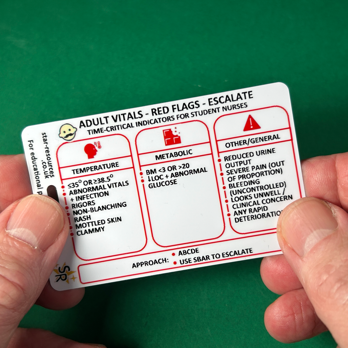 Student Nurse Red Flags Card ABCDE Deterioration SBAR Nursing ID Badge