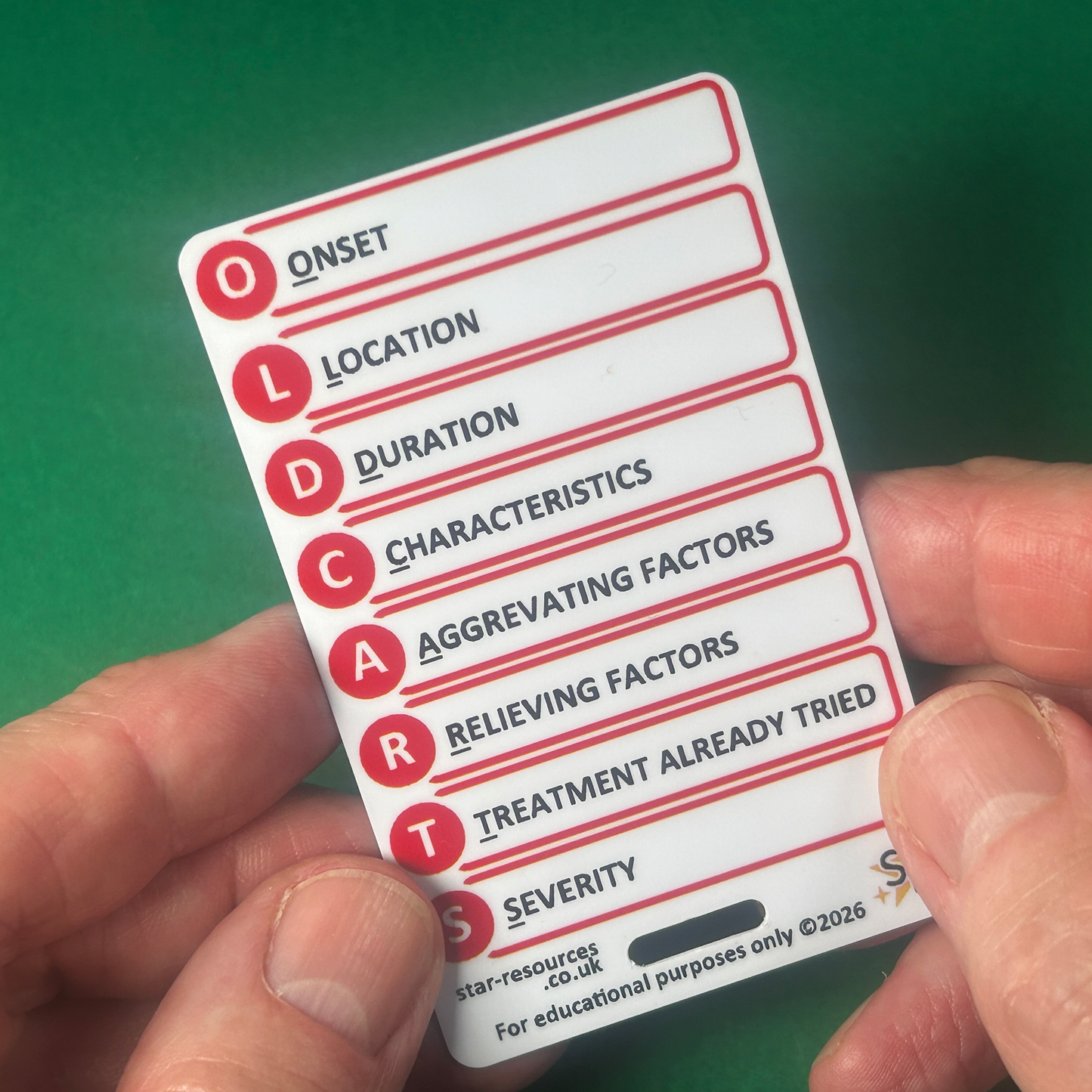 Unconsciousness & Pain Assessment Card | FISH SHAPED & OLD CARTS