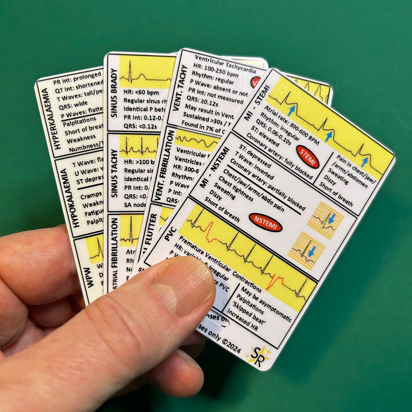 ECG Reference ID Badge Cards - Student Paramedics Ambulance