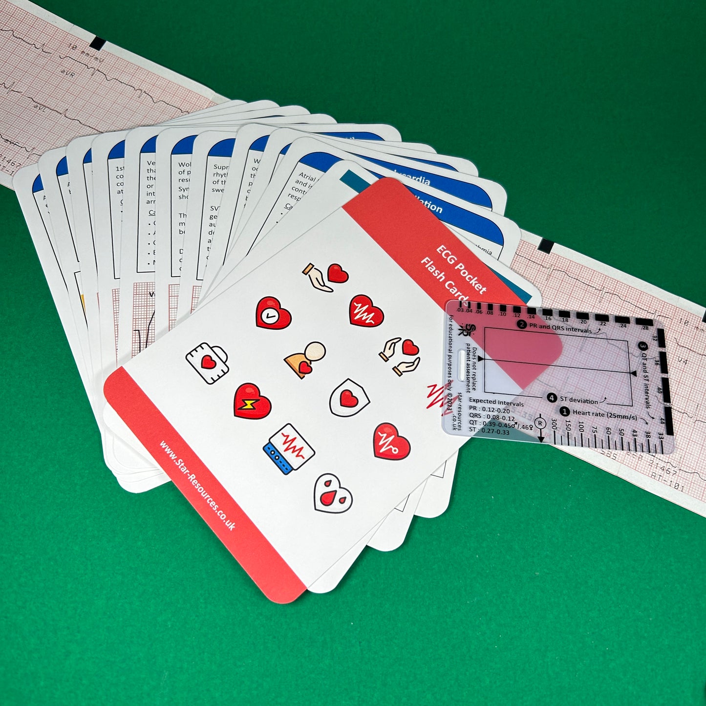 ECG Reader ID Badge Flashcard - Pocket Paramedic Guide for Student Paramedics