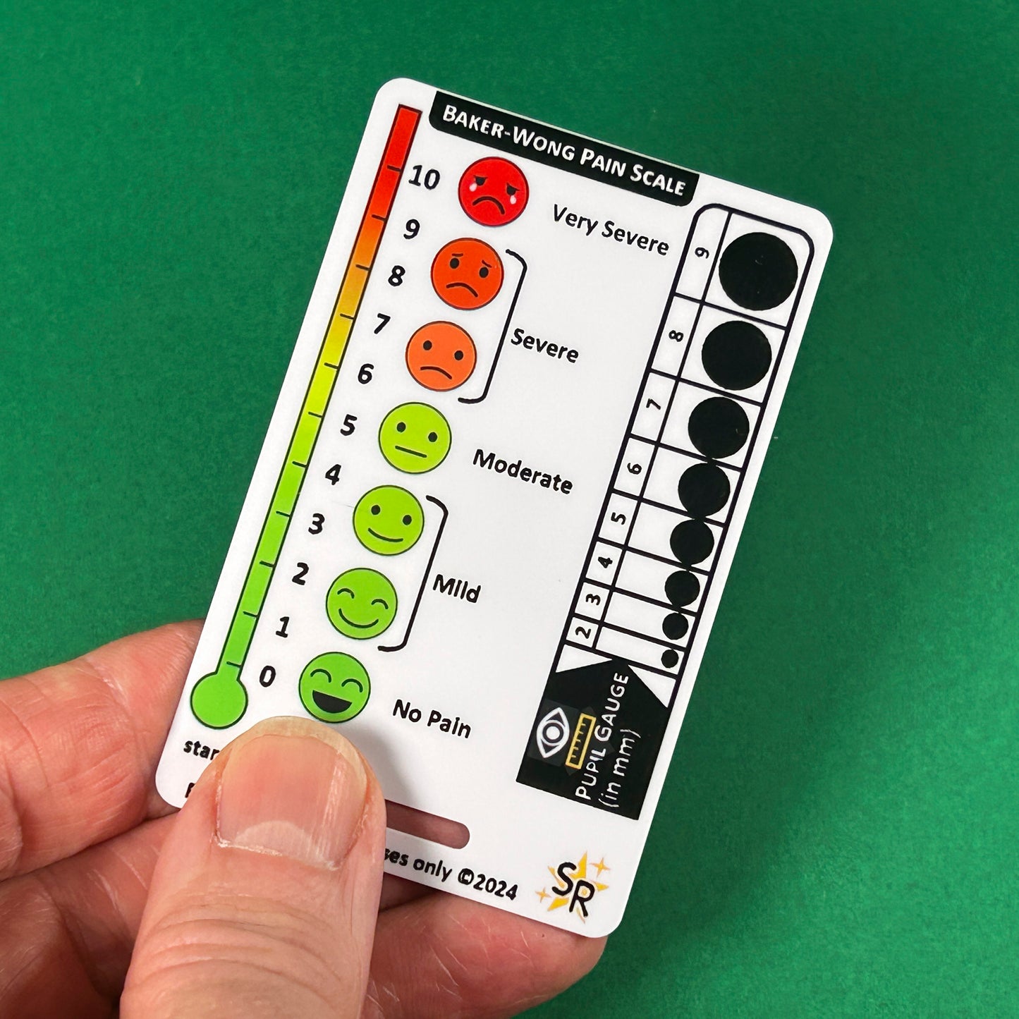 GCS ID Badge Card - Paramedic Flashcard for Students | Pocket Guide for Glasgow Coma Scale, Pain Scale, Pupil Gauge, Patient Assessment