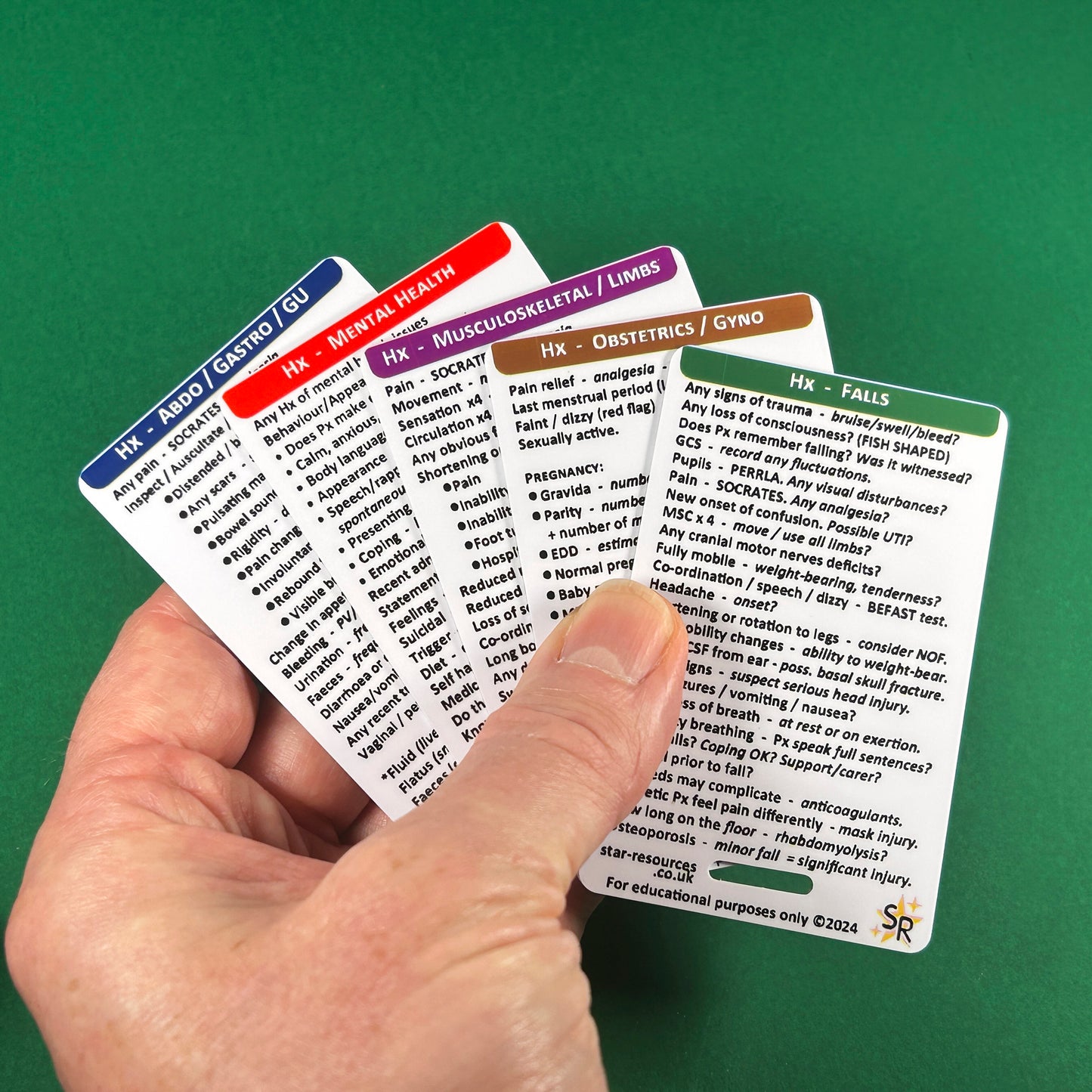 History Taking (Hx) ID Badge  Cards for Medical Students, Paramedics, ECA’s, St John Ambulance or CFR