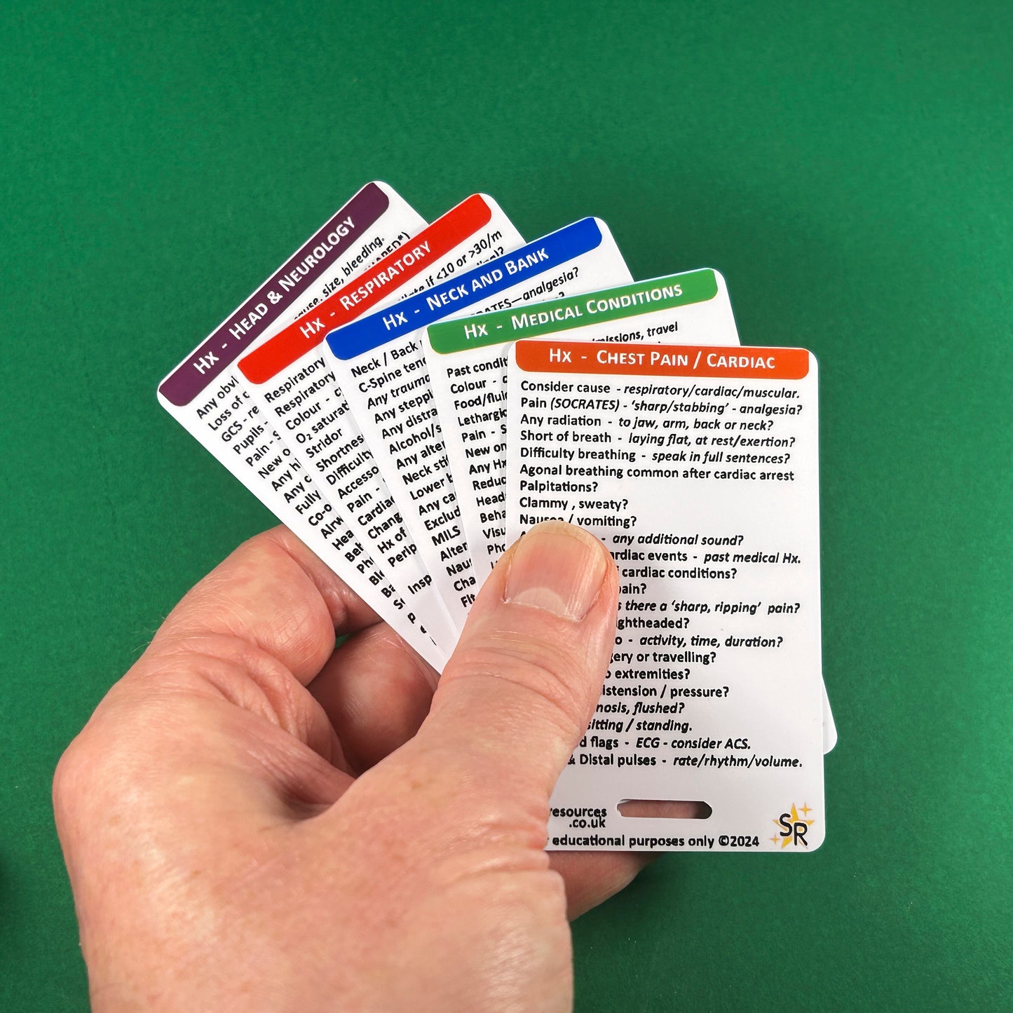 History Taking (Hx) ID Badge  Cards for Medical Students, Paramedics, ECA’s, St John Ambulance or CFR