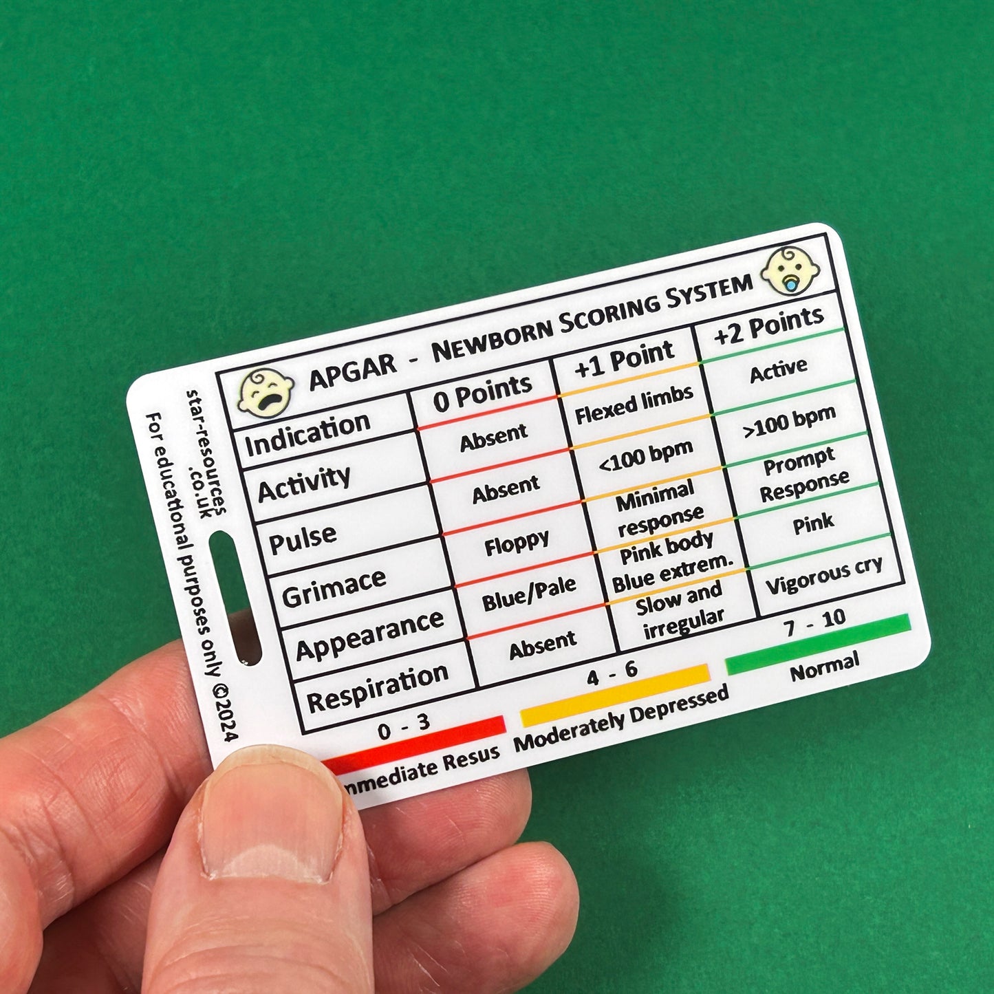 APGAR ID Badge Card | Paramedic Flashcard | Midwife Maternity Nurse Student Neonatal