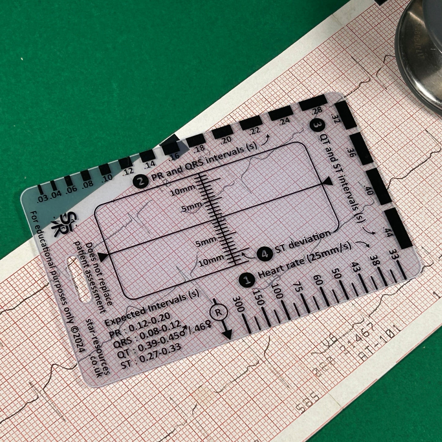 ECG Reader ID Badge Flashcard - Pocket Paramedic Guide for Student Paramedics