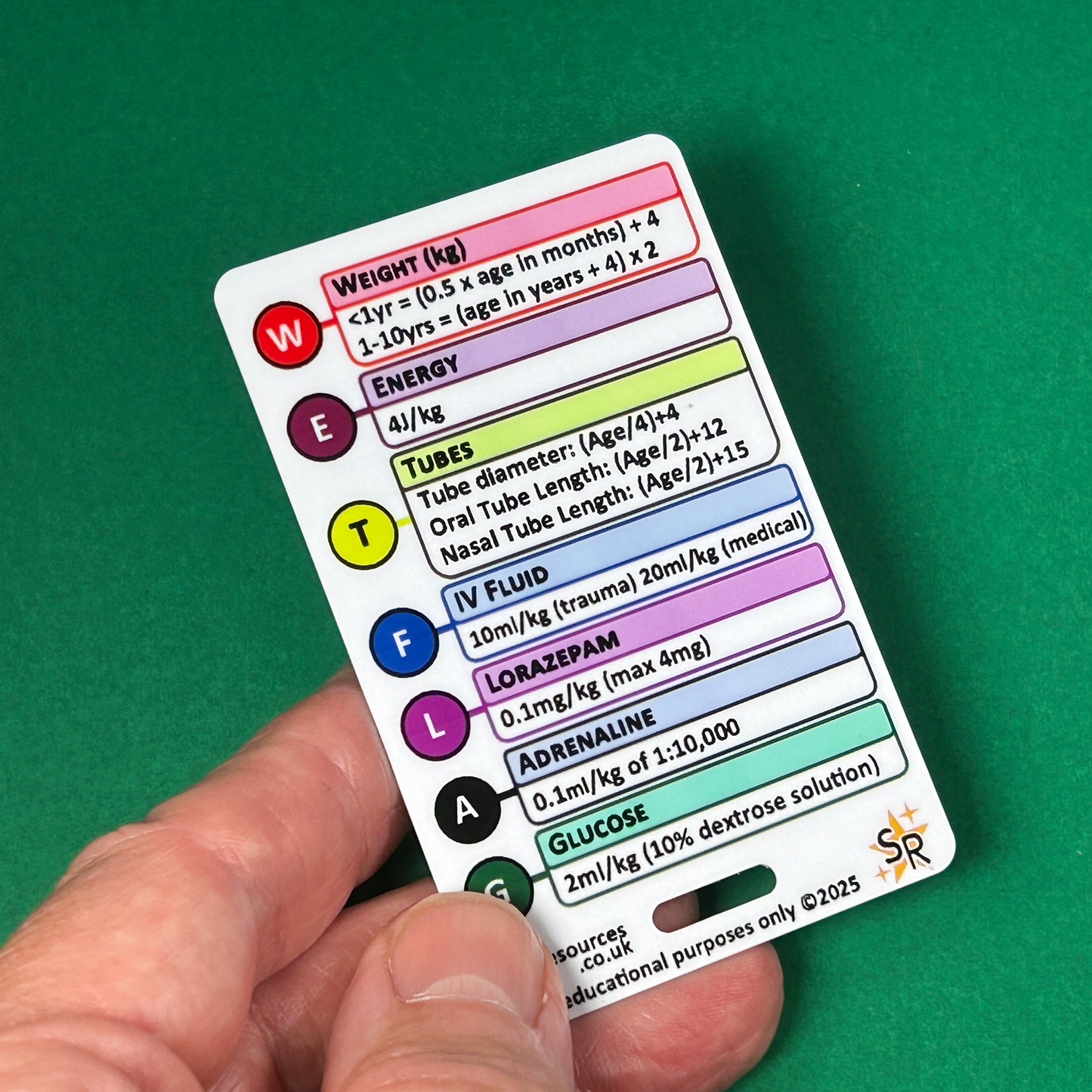 Set 4 - Paediatric  Patient Assessment ID Badge Cards Student Nurses, Paramedic, Ambulance