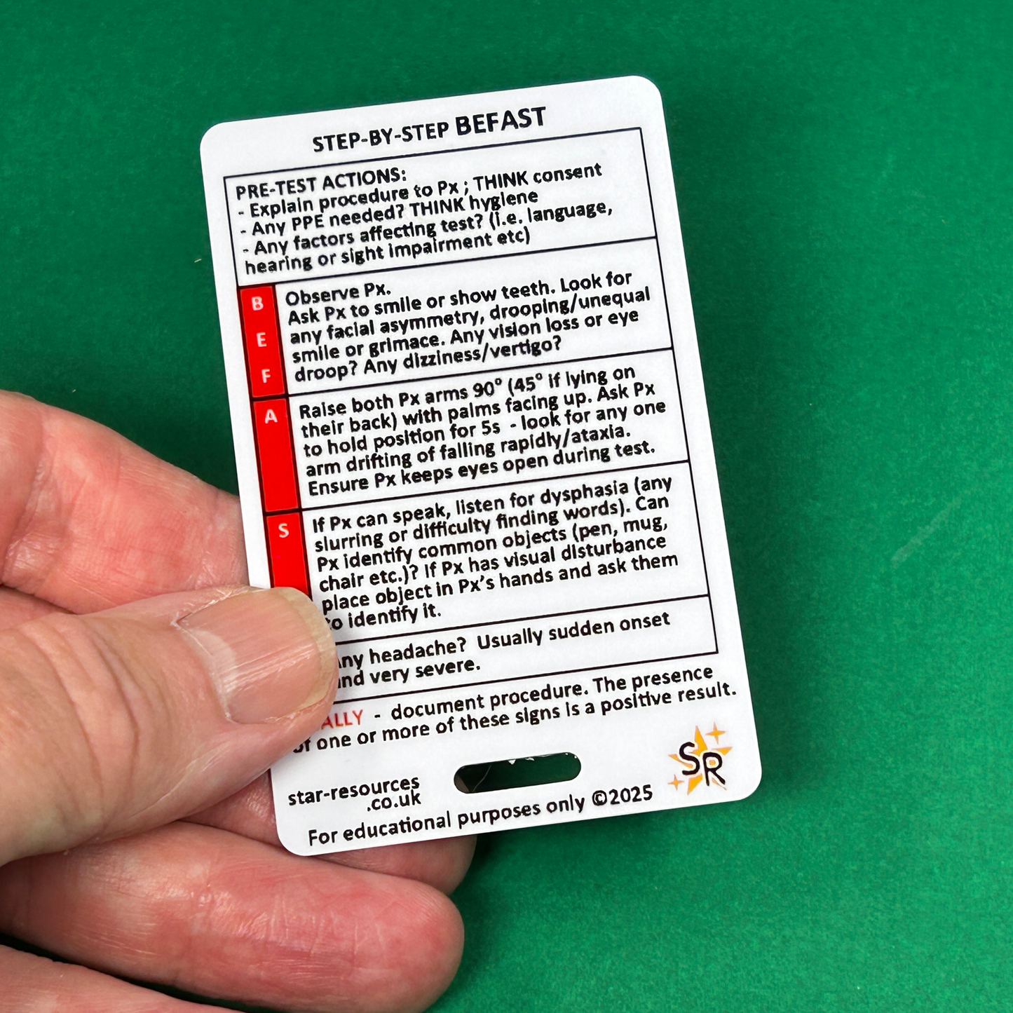 BEFAST Survey Step-By-Step ID Badge Card | Pocket Paramedic Flashcard | Assessment Aid for Paramedics and Students
