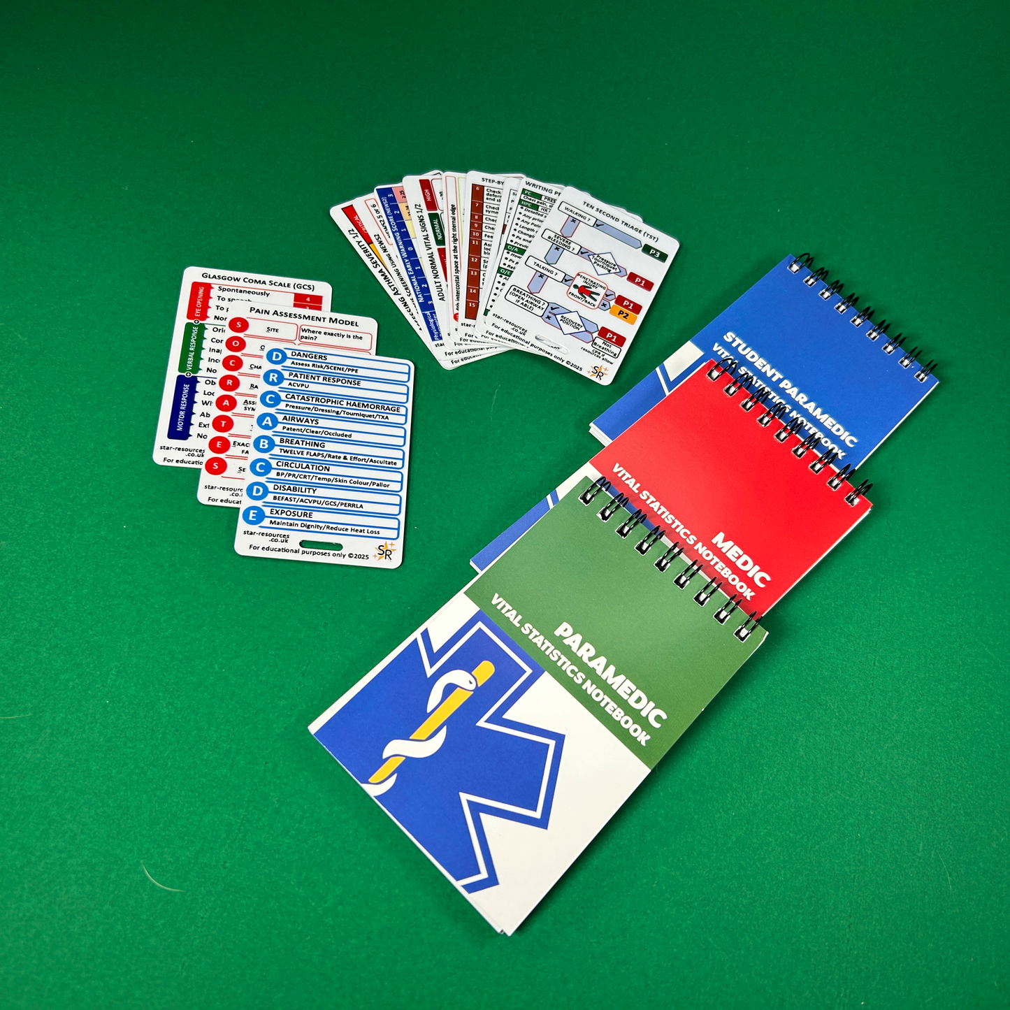 Core Pack Patient Assessment ID Badge Flashcards Paramedic Student Ambulance