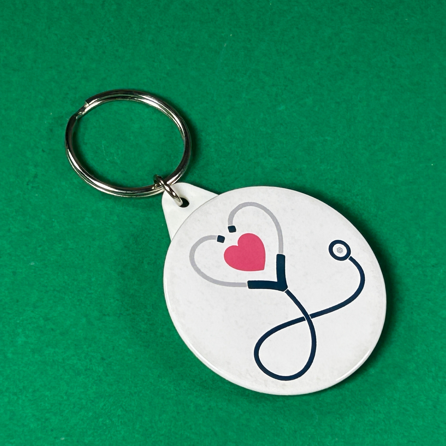 Heart Stethoscope Keyring