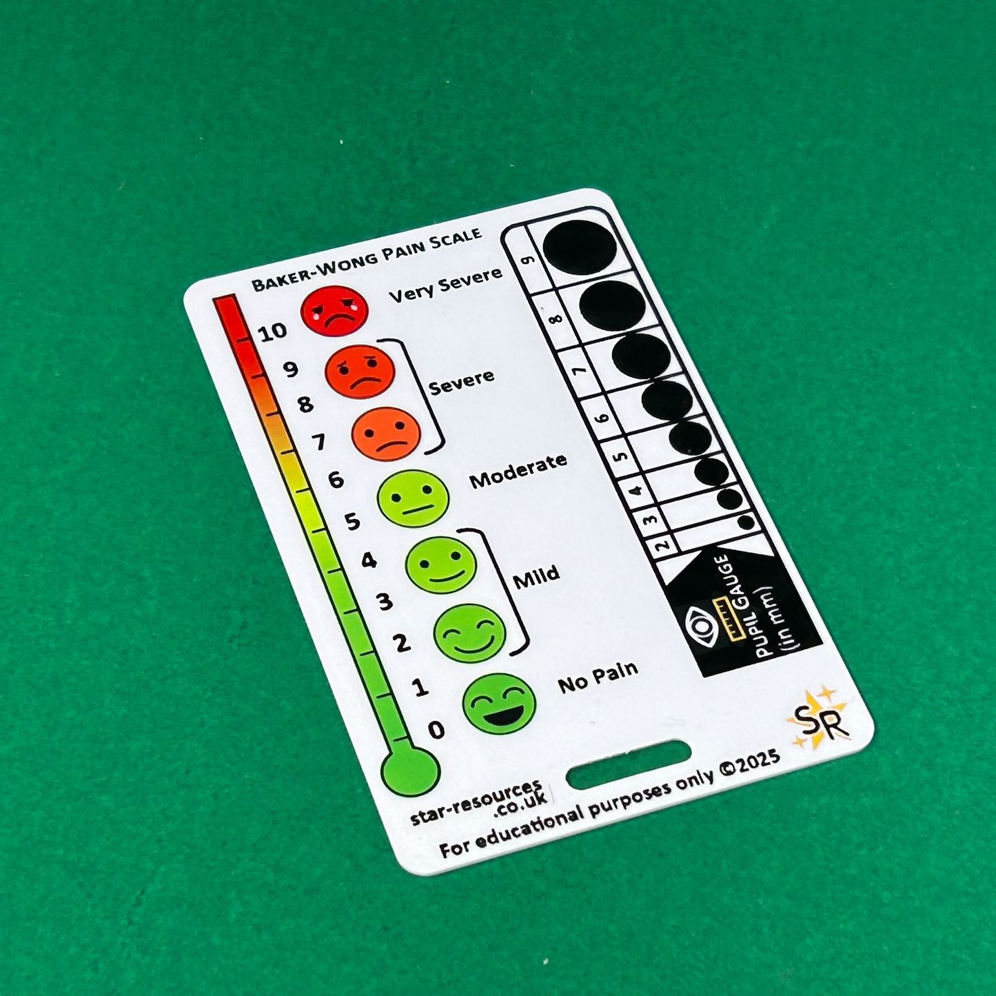 GCS ID Badge Card - Paramedic Flashcard for Students | Pocket Guide for Glasgow Coma Scale, Pain Scale, Pupil Gauge, Patient Assessment