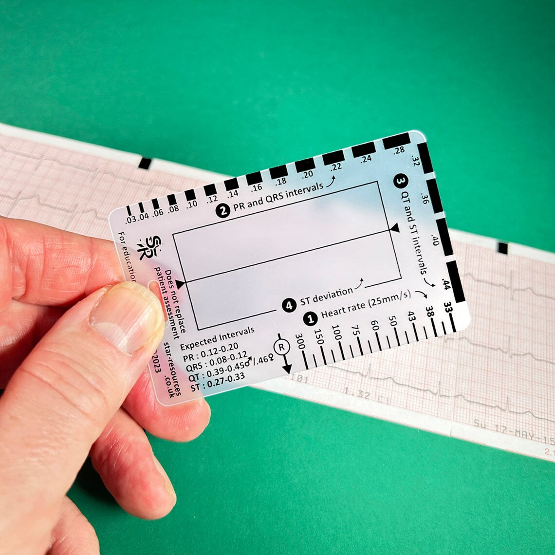 ECG Reader ID Badge Flashcard - Pocket Paramedic Guide for Student Paramedics