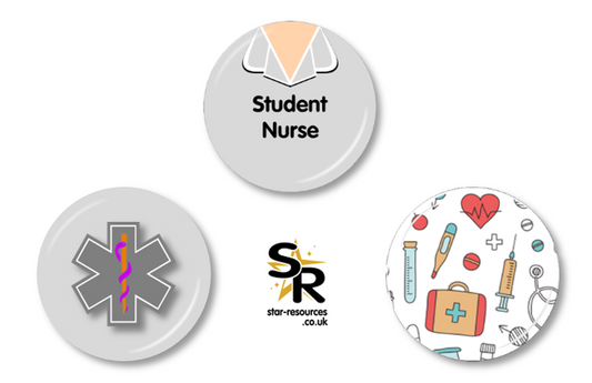 Mini Badge Pack Student Nurse Uniform 25mm