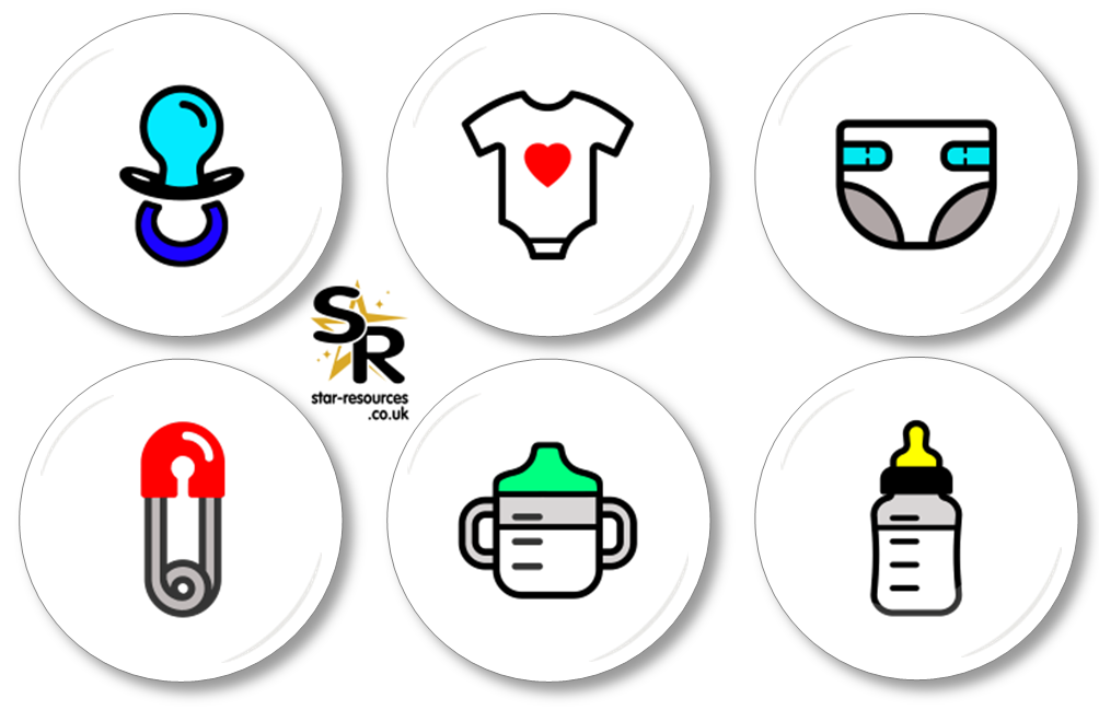 Mini Badge Pack Midwife and Maternity Icons - Set 3