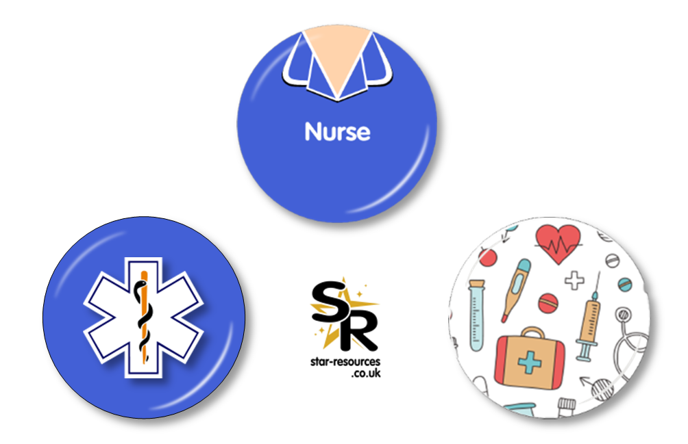 Mini Badge Pack Nurse Uniform 25mm