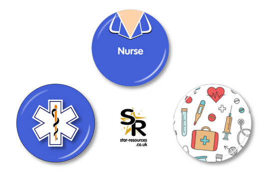 Mini Badge Pack Nurse Uniform 25mm