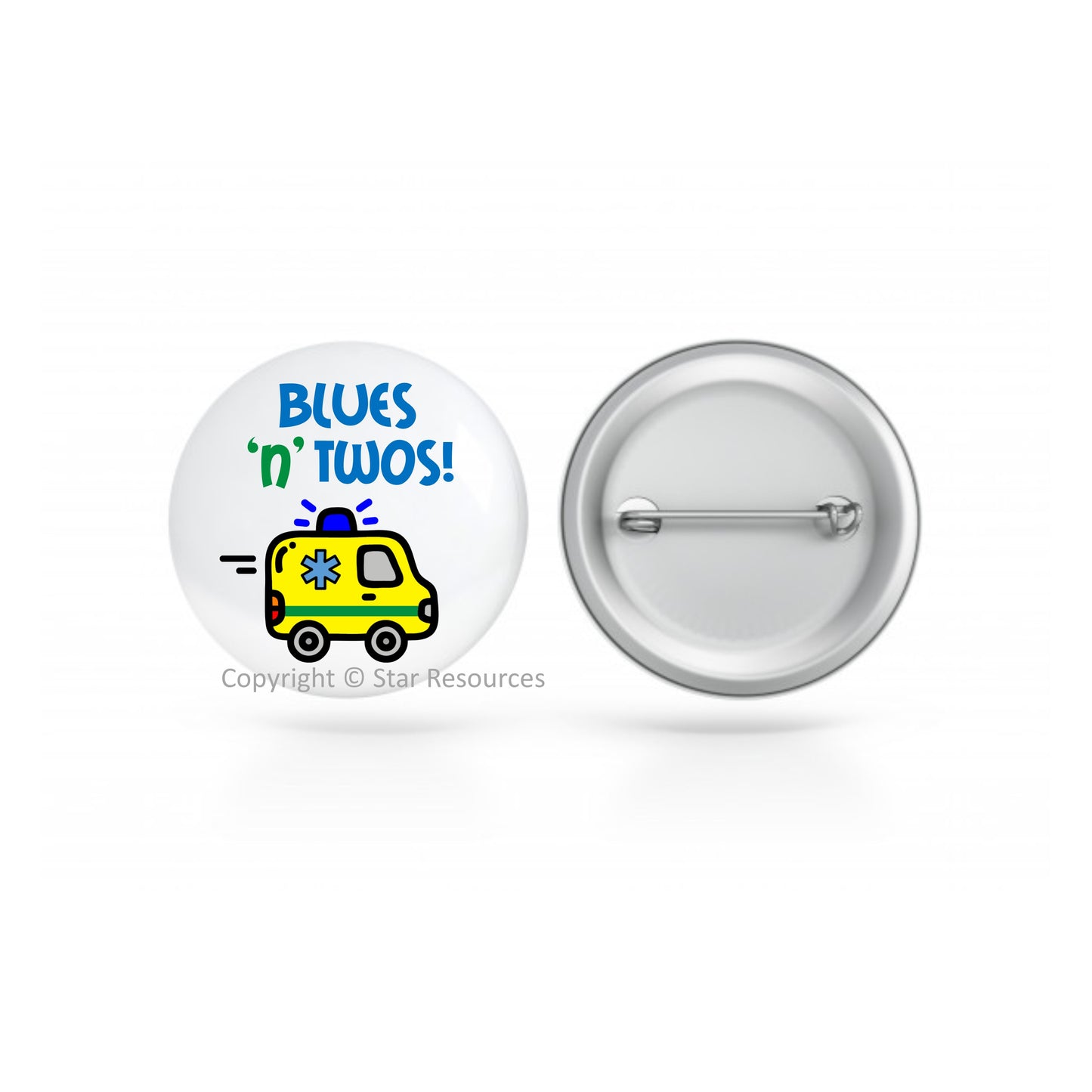 Badge - Blues 'n' Twos 38mm