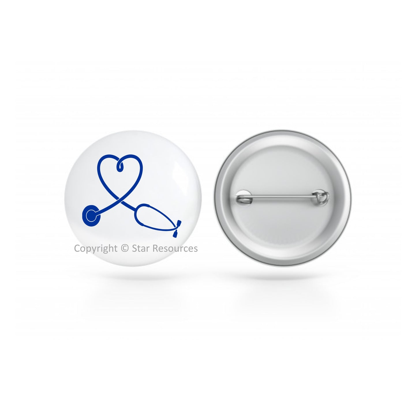 Badge - Blue Stethoscope 38mm