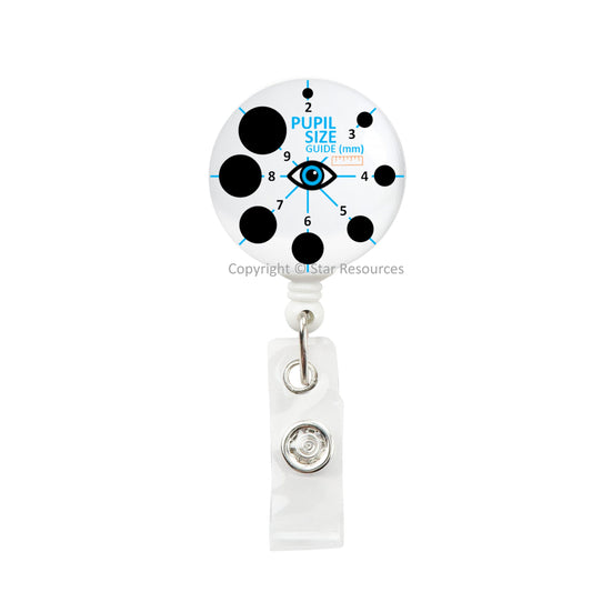 Pupil Size Patient Assessment Tool ID Badge Reel Card Or Key Holder - Student Nurse, Midwife, Doctor, Medic or Paramedic Gift