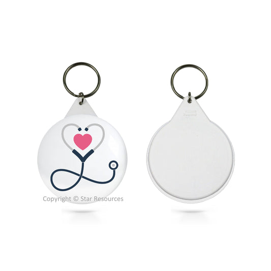 Heart Stethoscope Keyring