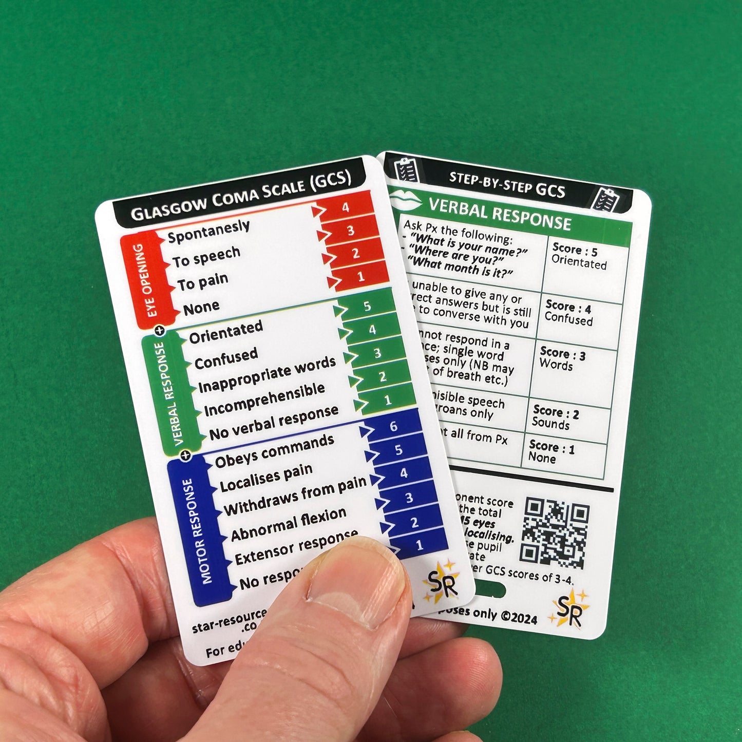 GCS LOC Assessment Step-By-Step ID Badge Card | Pocket Paramedic Flashcard | Assessment Aid for Paramedics and Students