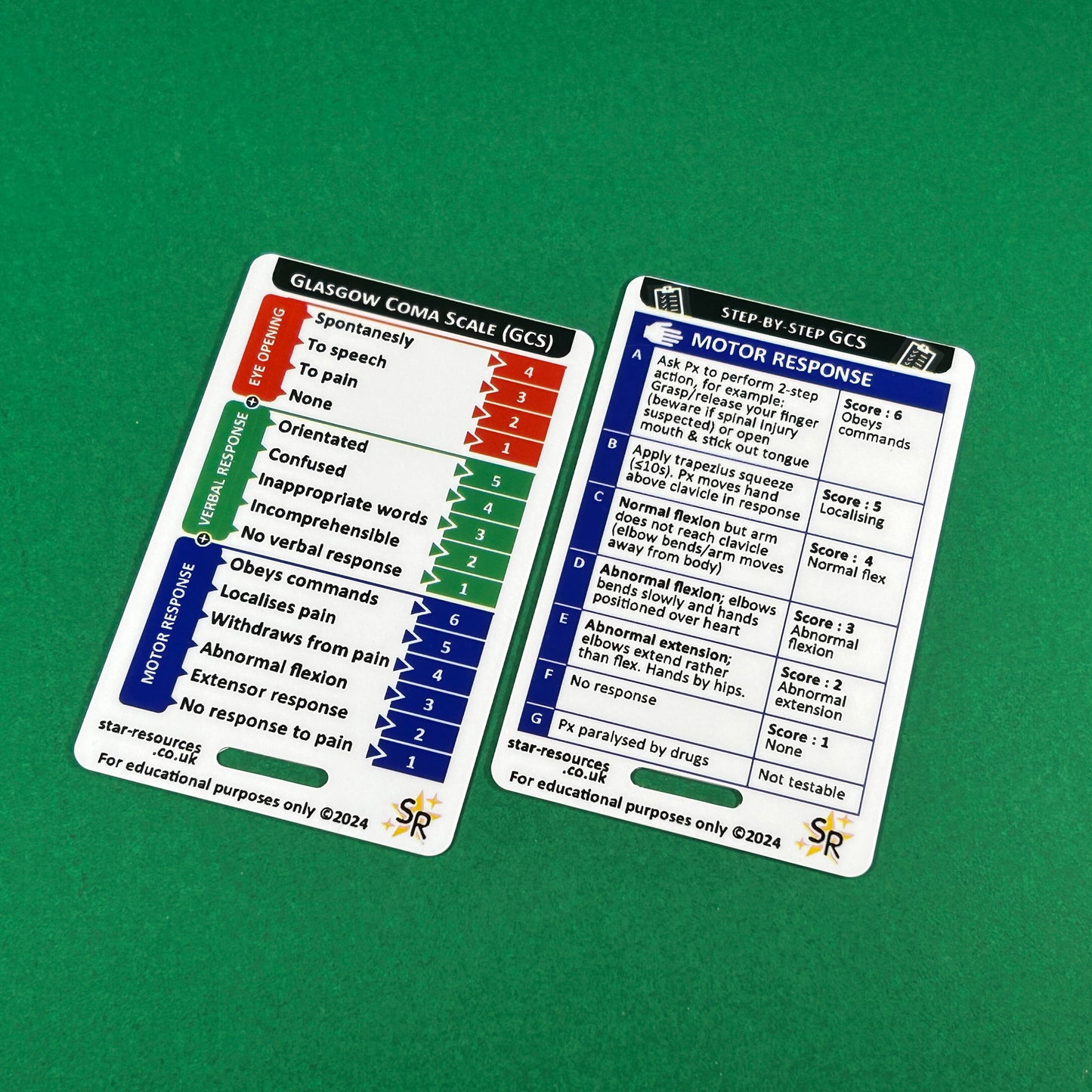 GCS LOC Assessment Step-By-Step ID Badge Card | Pocket Paramedic Flashcard | Assessment Aid for Paramedics and Students