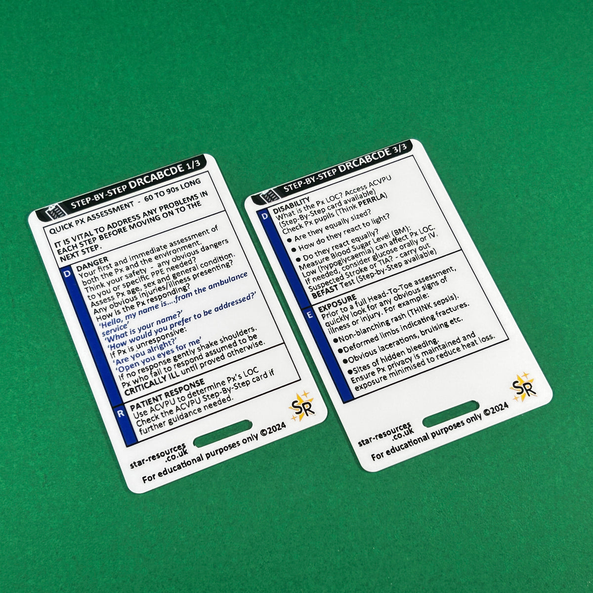 Drcabcde DRCABCDE Assessment Step-By-Step ID Badge Card | Pocket Paramedic Flas ...