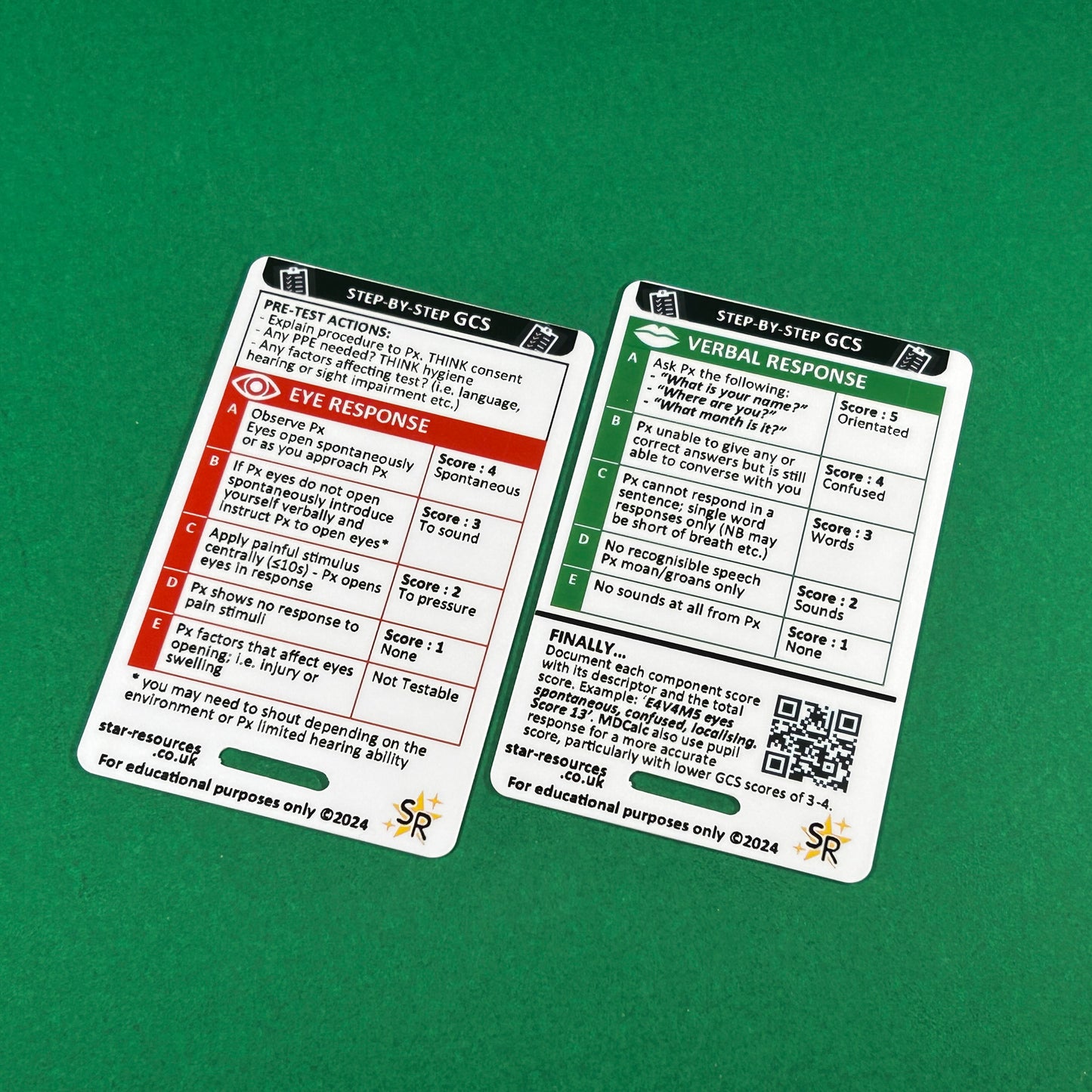 GCS LOC Assessment Step-By-Step ID Badge Card | Pocket Paramedic Flashcard | Assessment Aid for Paramedics and Students